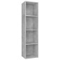 vidaXL Bücherregal/TV-Schrank Betongrau 36x30x143 cm Holzwerkstoff vidaXL Bücherregal/TV-Schrank Betongrau 36x30x143 cm Holzwerkstoff