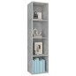 vidaXL Bücherregal/TV-Schrank Betongrau 36x30x143 cm Holzwerkstoff vidaXL Bücherregal/TV-Schrank Betongrau 36x30x143 cm Holzwerkstoff