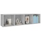 vidaXL Bücherregal/TV-Schrank Betongrau 36x30x143 cm Holzwerkstoff vidaXL Bücherregal/TV-Schrank Betongrau 36x30x143 cm Holzwerkstoff
