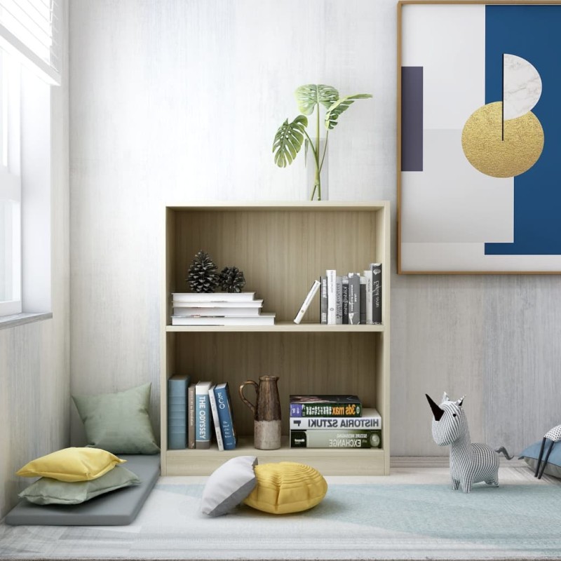 vidaXL Bücherregal Sonoma-Eiche 60x24x74,5 cm Holzwerkstoff vidaXL Bücherregal Sonoma-Eiche 60x24x74,5 cm Holzwerkstoff