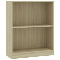 vidaXL Bücherregal Sonoma-Eiche 60x24x74,5 cm Holzwerkstoff
