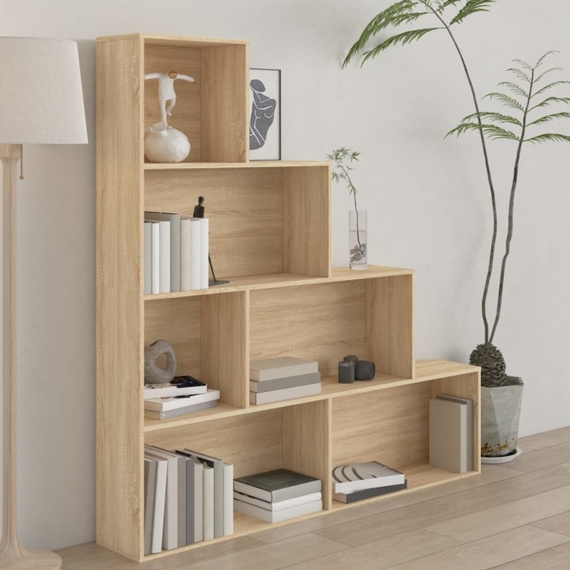 vidaXL Bücherregal/Raumteiler Sonoma-Eiche 155x24x160 cm Holzwerkstoff vidaXL Bücherregal/Raumteiler Sonoma-Eiche 155x24x160 cm Holzwerkstoff