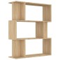 vidaXL Bücherregal/Raumteiler Sonoma-Eiche 80x24x96 cm Holzwerkstoff