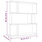 vidaXL Bücherregal/Raumteiler Sonoma-Eiche 80x24x96 cm Holzwerkstoff