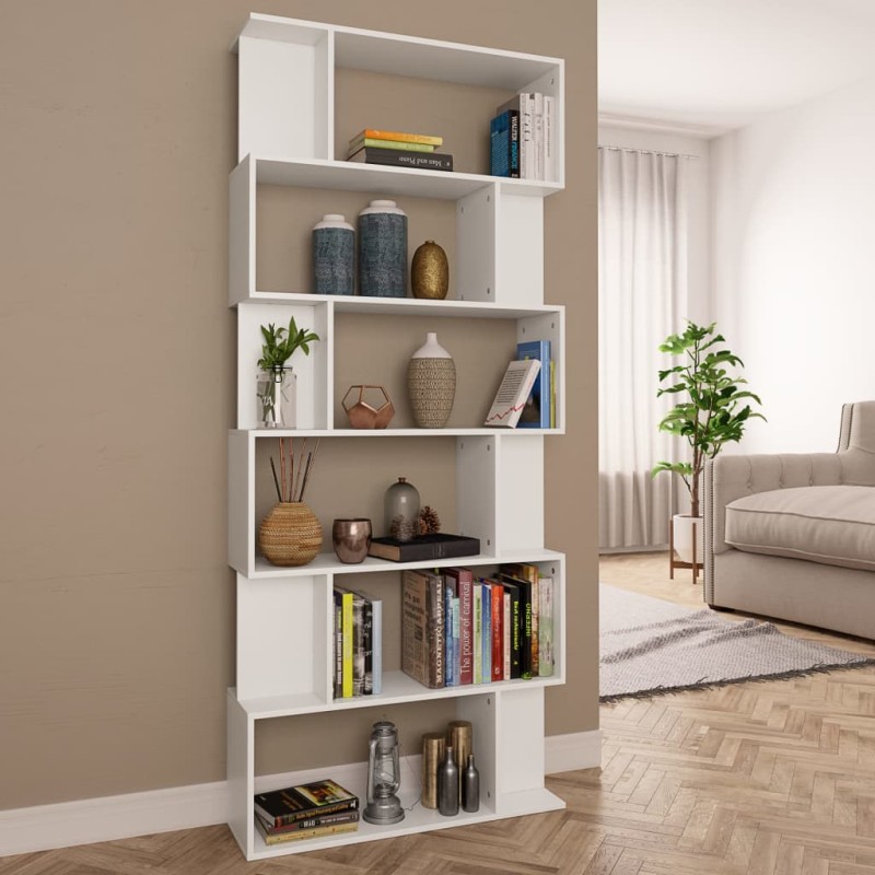 vidaXL Bücherregal/Raumteiler Weiß 80x24x192 cm Holzwerkstoff vidaXL Bücherregal/Raumteiler Weiß 80x24x192 cm Holzwerkstoff