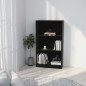 vidaXL Bücherregal 3 Fächer Schwarz 60x24x109 cm Holzwerkstoff vidaXL Bücherregal 3 Fächer Schwarz 60x24x109 cm Holzwerkstoff