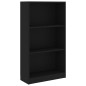 vidaXL Bücherregal 3 Fächer Schwarz 60x24x109 cm Holzwerkstoff vidaXL Bücherregal 3 Fächer Schwarz 60x24x109 cm Holzwerkstoff