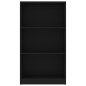 vidaXL Bücherregal 3 Fächer Schwarz 60x24x109 cm Holzwerkstoff vidaXL Bücherregal 3 Fächer Schwarz 60x24x109 cm Holzwerkstoff