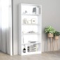 vidaXL Bücherregal 5 Fächer Weiß 80x24x175 cm Holzwerkstoff vidaXL Bücherregal 5 Fächer Weiß 80x24x175 cm Holzwerkstoff