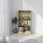 vidaXL Bücherregal 3 Fächer Sonoma-Eiche 60x24x109 cm Holzwerkstoff vidaXL Bücherregal 3 Fächer Sonoma-Eiche 60x24x109 cm Holzwerkstoff