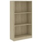 vidaXL Bücherregal 3 Fächer Sonoma-Eiche 60x24x109 cm Holzwerkstoff vidaXL Bücherregal 3 Fächer Sonoma-Eiche 60x24x109 cm Holzwerkstoff