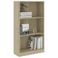 vidaXL Bücherregal 3 Fächer Sonoma-Eiche 60x24x109 cm Holzwerkstoff vidaXL Bücherregal 3 Fächer Sonoma-Eiche 60x24x109 cm Holzwerkstoff