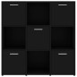 vidaXL Bücherregal Schwarz 90x30x90 cm Holzwerkstoff vidaXL Bücherregal Schwarz 90x30x90 cm Holzwerkstoff