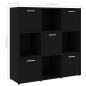 vidaXL Bücherregal Schwarz 90x30x90 cm Holzwerkstoff vidaXL Bücherregal Schwarz 90x30x90 cm Holzwerkstoff
