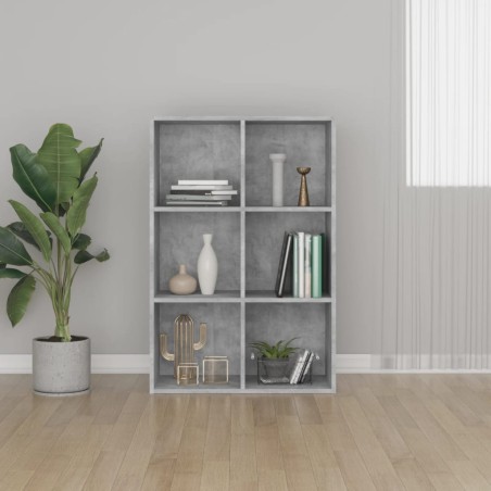 vidaXL Bücherregal/Sideboard Betongrau 66x30x97,8 cm Holzwerkstoff