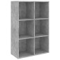 vidaXL Bücherregal/Sideboard Betongrau 66x30x97,8 cm Holzwerkstoff vidaXL Bücherregal/Sideboard Betongrau 66x30x97,8 cm Holzwerkstoff
