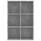 vidaXL Bücherregal/Sideboard Betongrau 66x30x97,8 cm Holzwerkstoff vidaXL Bücherregal/Sideboard Betongrau 66x30x97,8 cm Holzwerkstoff
