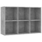 vidaXL Bücherregal/Sideboard Betongrau 66x30x97,8 cm Holzwerkstoff vidaXL Bücherregal/Sideboard Betongrau 66x30x97,8 cm Holzwerkstoff