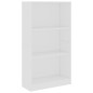 vidaXL Bücherregal 3 Fächer Weiß 60x24x109 cm Holzwerkstoff vidaXL Bücherregal 3 Fächer Weiß 60x24x109 cm Holzwerkstoff
