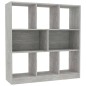 vidaXL Bücherregal Betongrau 97,5x29,5x100 cm Holzwerkstoff vidaXL Bücherregal Betongrau 97,5x29,5x100 cm Holzwerkstoff