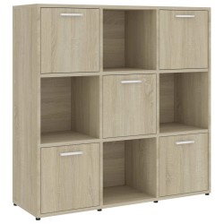 vidaXL Bücherregal Sonoma-Eiche 90x30x90 cm Holzwerkstoff