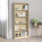 vidaXL Bücherregal 5 Fächer Sonoma-Eiche 80x24x175 cm Holzwerkstoff vidaXL Bücherregal 5 Fächer Sonoma-Eiche 80x24x175 cm Holzwerkstoff