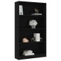 vidaXL Bücherregal 4 Fächer Schwarz 80x24x142 cm Holzwerkstoff vidaXL Bücherregal 4 Fächer Schwarz 80x24x142 cm Holzwerkstoff