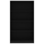 vidaXL Bücherregal 4 Fächer Schwarz 80x24x142 cm Holzwerkstoff vidaXL Bücherregal 4 Fächer Schwarz 80x24x142 cm Holzwerkstoff