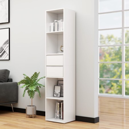 vidaXL Bücherregal Weiß 36x30x171 cm Holzwerkstoff