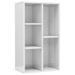 vidaXL Bücherregal/Sideboard Hochglanz-Weiß 50x25x80 cm Holzwerkstoff