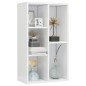 vidaXL Bücherregal/Sideboard Hochglanz-Weiß 50x25x80 cm Holzwerkstoff vidaXL Bücherregal/Sideboard Hochglanz-Weiß 50x25x80 cm Holzwerkstoff