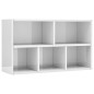 vidaXL Bücherregal/Sideboard Hochglanz-Weiß 50x25x80 cm Holzwerkstoff vidaXL Bücherregal/Sideboard Hochglanz-Weiß 50x25x80 cm Holzwerkstoff