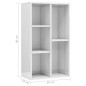 vidaXL Bücherregal/Sideboard Hochglanz-Weiß 50x25x80 cm Holzwerkstoff vidaXL Bücherregal/Sideboard Hochglanz-Weiß 50x25x80 cm Holzwerkstoff