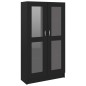 vidaXL Vitrinenschrank Schwarz 82,5x30,5x150 cm Holzwerkstoff vidaXL Vitrinenschrank Schwarz 82,5x30,5x150 cm Holzwerkstoff
