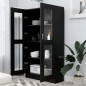 vidaXL Vitrinenschrank Schwarz 82,5x30,5x150 cm Holzwerkstoff vidaXL Vitrinenschrank Schwarz 82,5x30,5x150 cm Holzwerkstoff