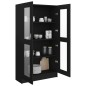 vidaXL Vitrinenschrank Schwarz 82,5x30,5x150 cm Holzwerkstoff vidaXL Vitrinenschrank Schwarz 82,5x30,5x150 cm Holzwerkstoff