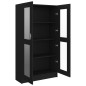 vidaXL Vitrinenschrank Schwarz 82,5x30,5x150 cm Holzwerkstoff vidaXL Vitrinenschrank Schwarz 82,5x30,5x150 cm Holzwerkstoff