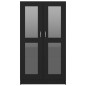 vidaXL Vitrinenschrank Schwarz 82,5x30,5x150 cm Holzwerkstoff vidaXL Vitrinenschrank Schwarz 82,5x30,5x150 cm Holzwerkstoff