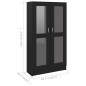 vidaXL Vitrinenschrank Schwarz 82,5x30,5x150 cm Holzwerkstoff vidaXL Vitrinenschrank Schwarz 82,5x30,5x150 cm Holzwerkstoff