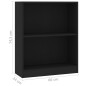 vidaXL Bücherregal Schwarz 60x24x74,5 cm Holzwerkstoff vidaXL Bücherregal Schwarz 60x24x74,5 cm Holzwerkstoff
