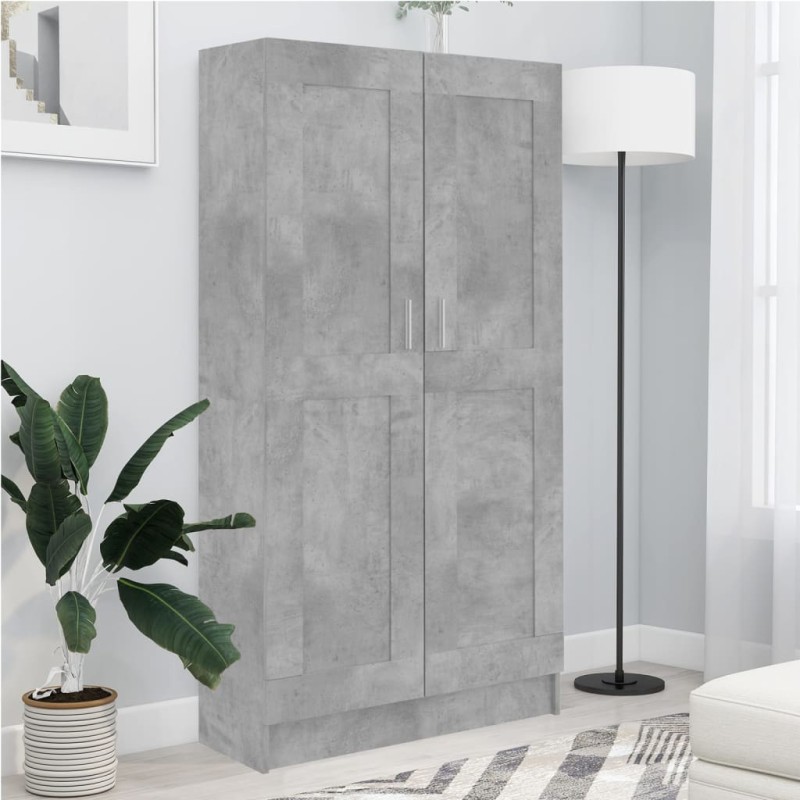 vidaXL Bücherregal Betongrau 82,5x30,5x150 cm Holzwerkstoff vidaXL Bücherregal Betongrau 82,5x30,5x150 cm Holzwerkstoff