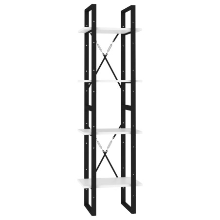 vidaXL Bücherregal 4 Fächer Weiß 40x30x140 cm Holzwerkstoff