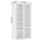vidaXL Bücherregal Weiß 50×25×106 cm Holzwerkstoff vidaXL Bücherregal Weiß 50×25×106 cm Holzwerkstoff
