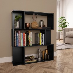 vidaXL Bücherregal/Raumteiler Schwarz 80x24x96 cm Holzwerkstoff