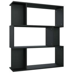 vidaXL Bücherregal/Raumteiler Schwarz 80x24x96 cm Holzwerkstoff