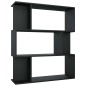 vidaXL Bücherregal/Raumteiler Schwarz 80x24x96 cm Holzwerkstoff vidaXL Bücherregal/Raumteiler Schwarz 80x24x96 cm Holzwerkstoff