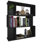 vidaXL Bücherregal/Raumteiler Schwarz 80x24x96 cm Holzwerkstoff vidaXL Bücherregal/Raumteiler Schwarz 80x24x96 cm Holzwerkstoff