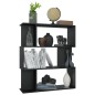 vidaXL Bücherregal/Raumteiler Schwarz 80x24x96 cm Holzwerkstoff vidaXL Bücherregal/Raumteiler Schwarz 80x24x96 cm Holzwerkstoff