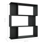 vidaXL Bücherregal/Raumteiler Schwarz 80x24x96 cm Holzwerkstoff vidaXL Bücherregal/Raumteiler Schwarz 80x24x96 cm Holzwerkstoff