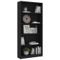vidaXL Bücherregal 5 Fächer Schwarz 80x24x175 cm Holzwerkstoff vidaXL Bücherregal 5 Fächer Schwarz 80x24x175 cm Holzwerkstoff